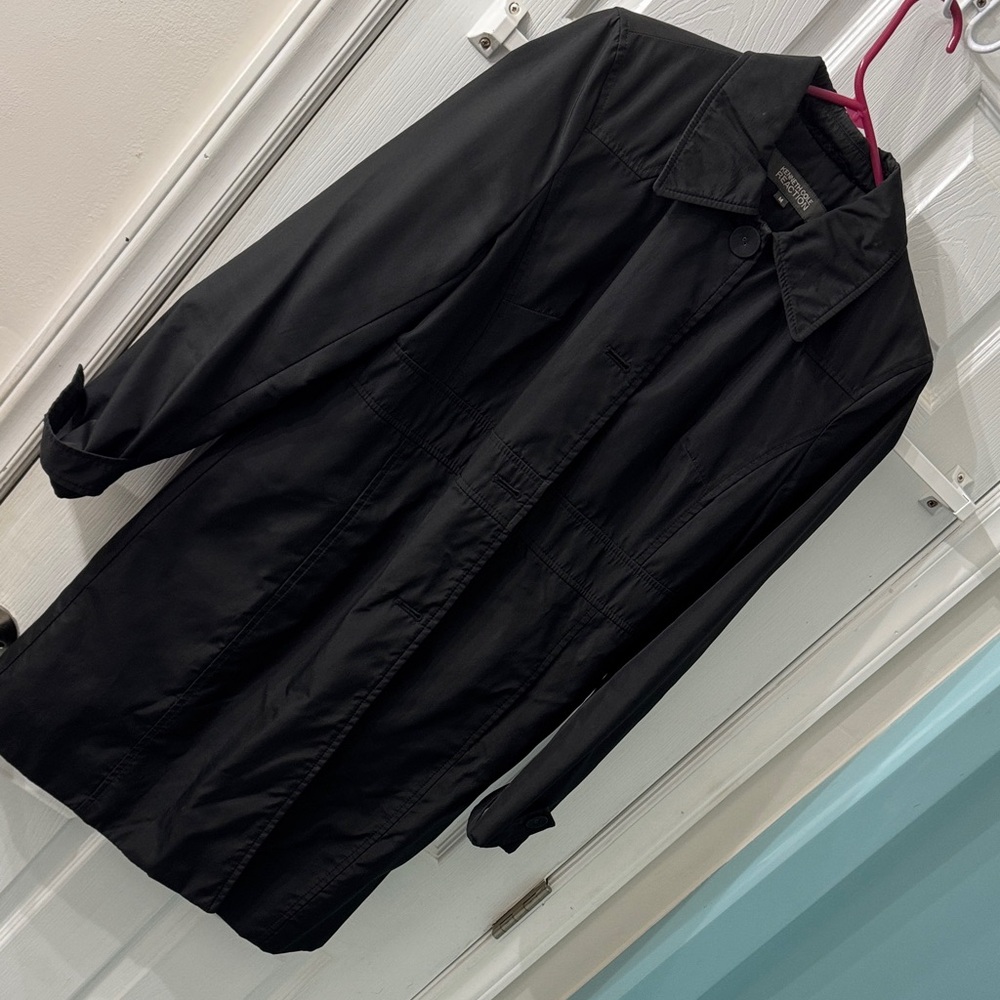 Kenneth Cole Elegant Black Trench Coat
